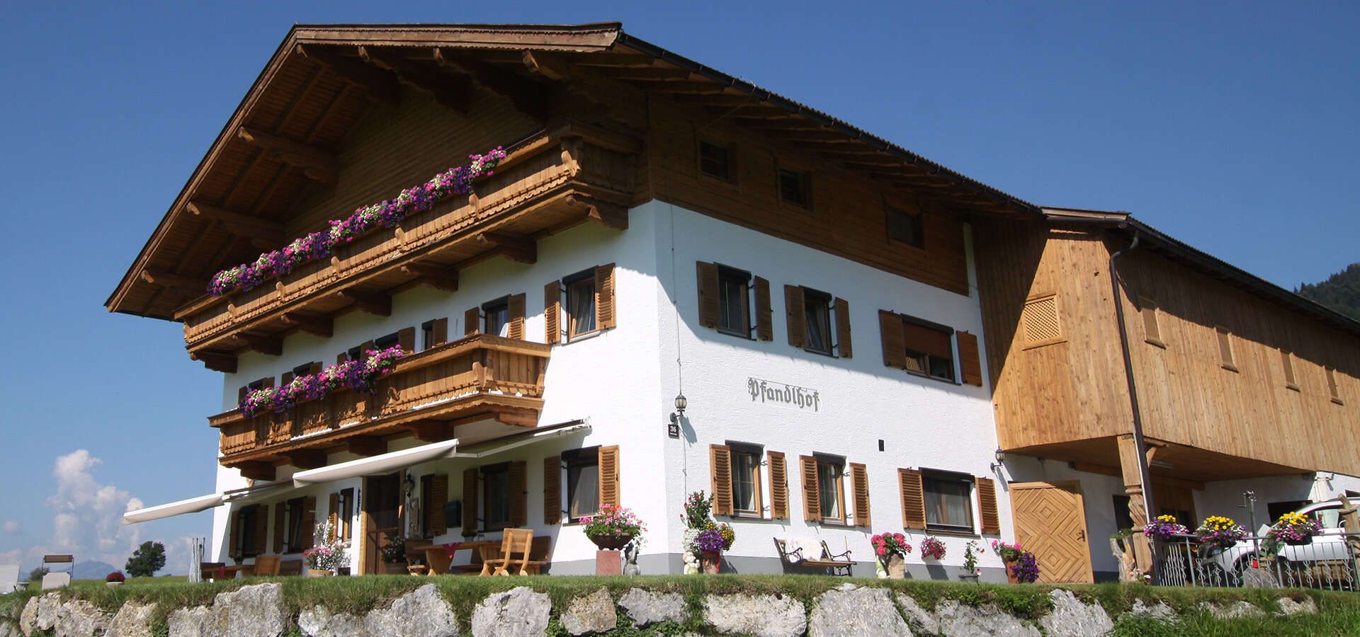 Bauernhof Pfandhof in Walchsee im Sommer