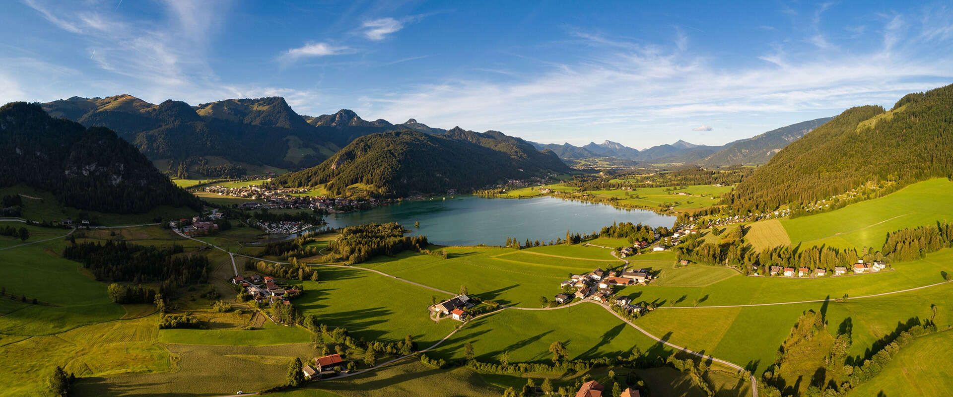 Summer in Kaiserwinkl with a view of Lake Walchsee